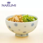 NARUMI日本鳴海骨瓷Crown Kids兒童飯碗160cc (藍點點)