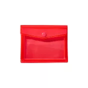 【KING JIM】CHEERS! 霓虹色多用途收納袋 卡片尺寸 紅色 (CH5356T-RD)
