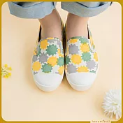 【花見小路】果果日/金平糖花布鞋/女鞋/休閒鞋/優雅/ JP23 /藤黃色
