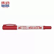 (盒裝12入)成功SUCCESS 1306 雙頭速乾筆  紅