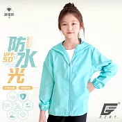 GIAT台灣製UPF50+防曬防潑水風衣外套(兒童款) 140 粉末藍
