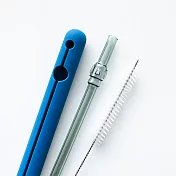 好玻GOODGLAS | 摩艾細造型玻璃吸管-透黑