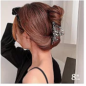 【89 zone】法式古典不規則個性氣質合金鯊魚夾/抓夾/髮夾 1 入(不規則-銀)