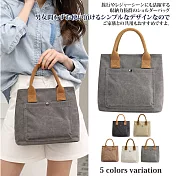 【Sayaka紗彌佳】日系下北澤風情通勤休閒百搭帆布托特包  -灰色