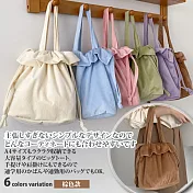 【Sayaka紗彌佳】日系柔軟燈芯絨材質百搭束口手提單肩二用包  -棕色