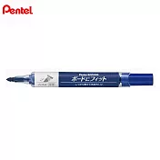 (2支1包)PENTEL 彈力後壓白板筆 細~中字 藍