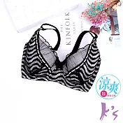 【K’s凱恩絲】浪花托高調整型有氧蠶絲內衣-B15款 34/75C 黑色
