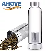 【Ahoye】泡茶水瓶隨手瓶 550ml-附瓶套 (泡茶器 濾茶器 泡茶杯)