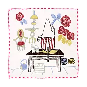 【日本丸真】Moomin刺繡小方巾 (繪畫花牆)