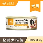 【汪喵星球】狗主食罐- 火雞(箱)80g*24罐