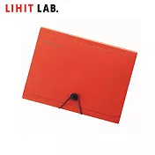 LIHIT LAB A-7589 A4六層薄型風琴夾 桔色