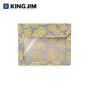 【KING JIM】FLATTY WORKS多用途帆布收納袋 限定款 金合歡 A6 5460-L101