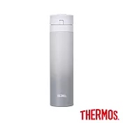 【THERMOS膳魔師】不鏽鋼漸層超輕量自動上鎖真空保溫杯450ml(JNS-453-GGY) 漸層灰