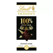 【Lindt 瑞士蓮】極醇系列巧克力片 50g- 100%黑巧克力