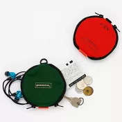 【日本HIGHTIDE】Penco 雙開拉鍊文具小物收納包 ‧ 橘色