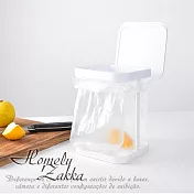 【Homely Zakka】日式簡約鐵藝廚房迷你翻蓋桌面垃圾桶/收納架_ 白色