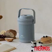 【THERMOS 膳魔師】不銹鋼真空保溫燜燒提鍋 1800ml  _極光森林系列_冰川藍(TCRA-1801-NEBL)