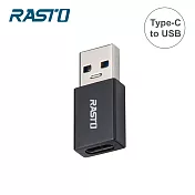 RASTO RX58 Type-C轉USB鋁製轉接頭 黑