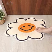 【Caldo卡朵生活】造型絨毛防滑地墊 溫暖太陽花