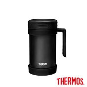 【THERMOS 膳魔師】不銹鋼真空保溫杯490ml (JMF-501-BK)_理性黑