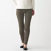 [MUJI無印良品]女棉混彈性緊身長褲 S 摩卡棕