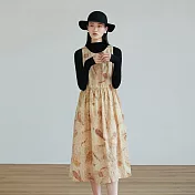 旅途原品_待花開_限量款羊毛提花小眾復古連衣裙 M/L-XL　 L-XL 花色