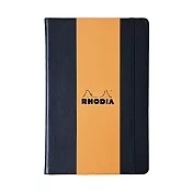 【Rhodia|Boutique】WebNoteBook精裝皮面束帶筆記本_A5_象牙色_空白_90g_96張_ 黑色