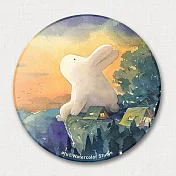 afu插畫陶瓷吸水杯墊-落日緩緩