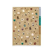 MIDORI 3層資料夾A5- 咖啡