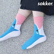 【sokker®】咬腳鯊魚4分之3襪