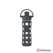 【Lifefactory】玻璃水瓶掀蓋475ml (AFCN-475-BK) 黑