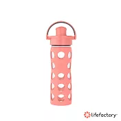 【Lifefactory】玻璃水瓶掀蓋475ml (AFCN-475-MLOR) _哈密瓜橘