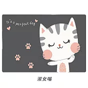 【E.dot】童趣矽藻泥軟吸水止滑地墊 淑女喵