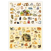 afu貓狗明信片套組-毛寶貝的一百種生活(二入)