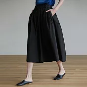 旅途原品 基礎款蓬感傘裙 M/L-XL  L 黑色