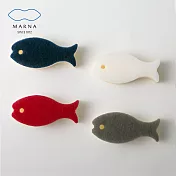 【日本Marna】日本製小魚造型菜瓜布4件組(灰/深藍/白/紅)(原廠總代理)