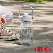 【THERMOS膳魔師】戶外便攜輕水瓶_1.2L _透明白(TP4349CL)