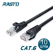 RASTO REC11 超高速 Cat6 傳輸網路線-10M 黑