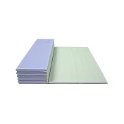 【QMAT】6mm折疊瑜珈墊 台灣製 (拉鍊式收納袋) 沉靜紫藍