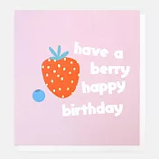Caroline Gardner 英國進口Q版生日賀卡- 草莓