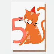 Caroline Gardner 英國進口週歲生日小卡- 小貓咪5歲生日