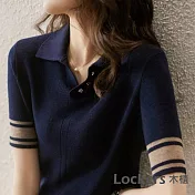 【Lockers 木櫃】春夏冰絲短袖針織上衣 L111040603 FREE 圖片色
