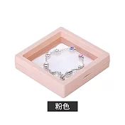 【E.dot】防氧化PE薄膜懸浮飾品收納盒-中款9x9cm 粉色