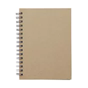 【MUJI 無印良品】雙環筆記本(空白)/80張.A6.米色