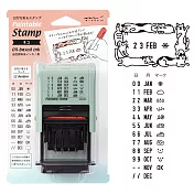 MIDORI 迴轉日期印章- 貓咪