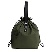 E.City 日式工藝質感束口便當購物收納袋 軍綠