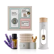 Bone 蹦克  擴香禮盒三入組 原木擴香台+搖搖擴香木+精油組合 周年禮物 聖誕禮物 交換禮物 送禮 原木麋鹿+搖搖貓頭鷹+薰衣草