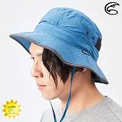 ADISI 抗UV透氣快乾收納護頸兩用盤帽 AH22001 / 城市綠洲專賣 (UPF50+ 防紫外線 防曬帽 遮陽帽) L 遠洋藍