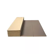 【QMAT】6mm折疊瑜珈墊 台灣製 (拉鍊式收納袋) 奶茶棕