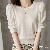 【Lockers 木櫃】春夏甜美針織短袖上衣 L111042709 FREE 白色
